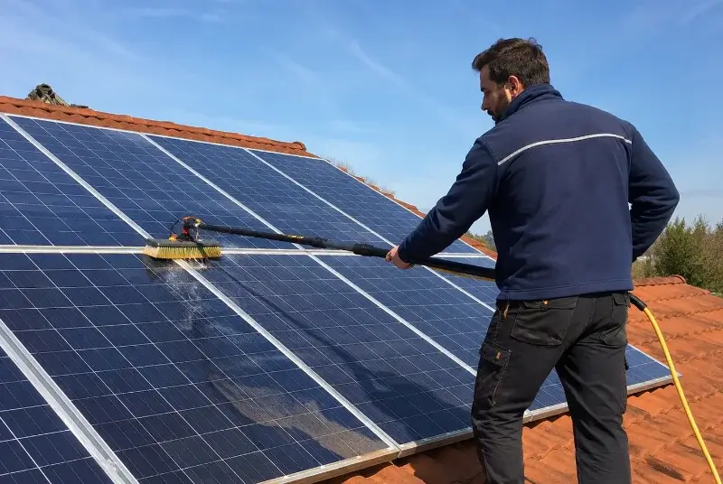 Nettoyage et entretien de panneaux solaires à Virignin